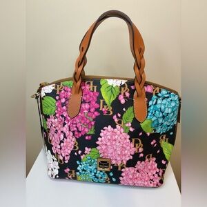 Dooney And Bourke Hydrangea Monogram Celeste Satchel